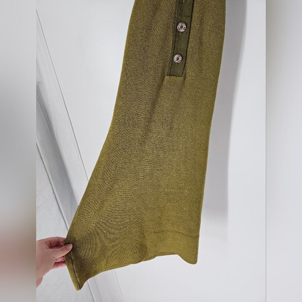 Torn by Ronny Kobo Olive Green Knit Halter Mini Dress - Picture 2 of 5